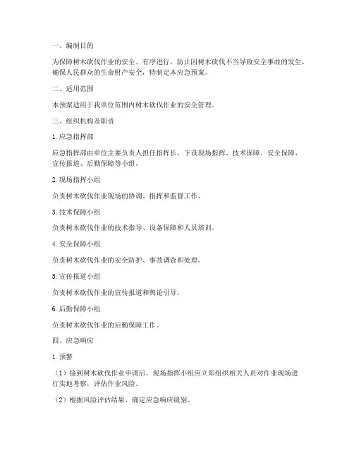 树木砍伐应急预案