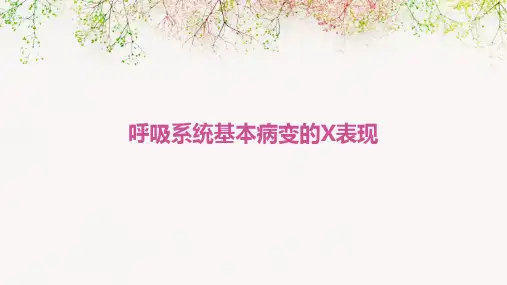 呼吸系统基本病变的X表现