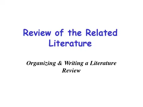 Review of the Related Literature