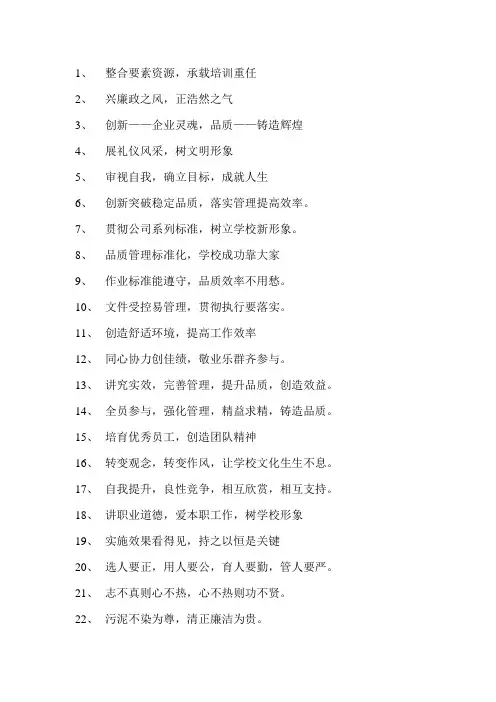 技工学校标语