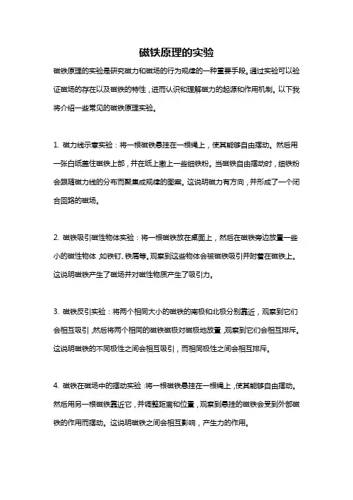 磁铁原理的实验