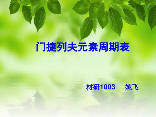 门捷列夫元素周期表