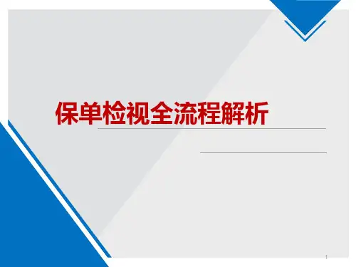 新保单检视全流程解析ppt课件