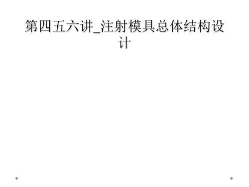 第四五六讲_注射模具总体结构设计