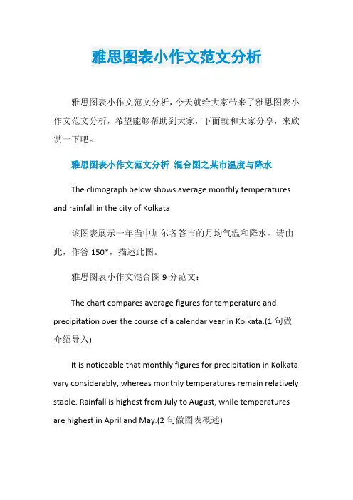 雅思图表小作文范文分析
