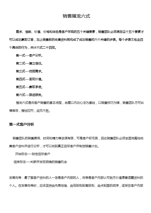 销售摧龙六式