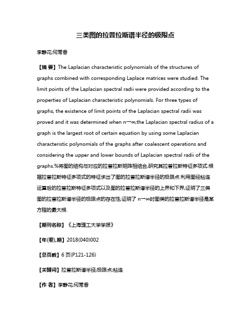 三类图的拉普拉斯谱半径的极限点