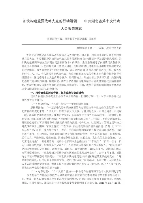 加快构建重要战略支点的行动纲领