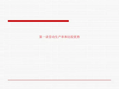 劳动生产率和比较优势 SS