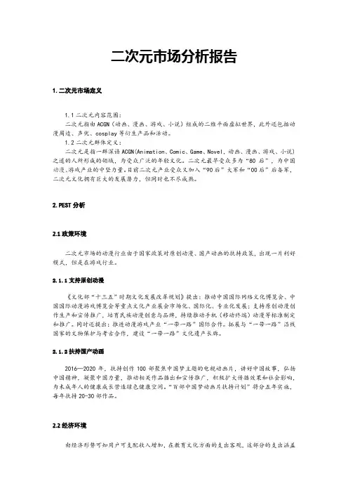 二次元市场分析报告