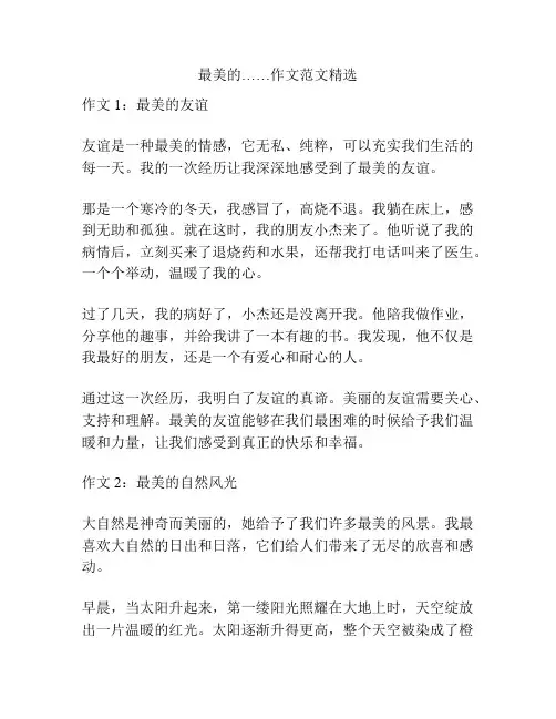 最美的……作文范文精选