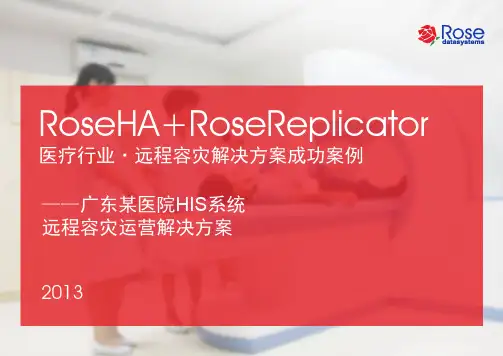 RoseReplicator医疗行业·远程容灾解决方案成功案例