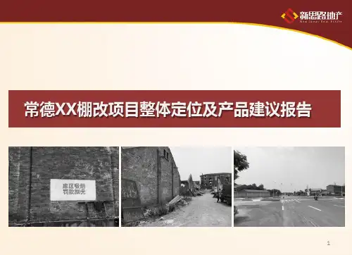 常德棚改项目整体定位及产品建议报告