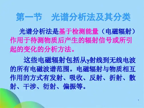 仪器分析师进修课件-光谱分析法ppt(共101张PPT)