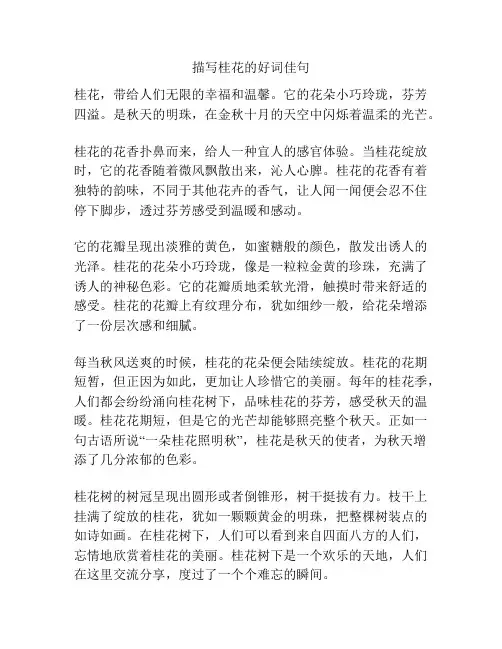 描写桂花的好词佳句