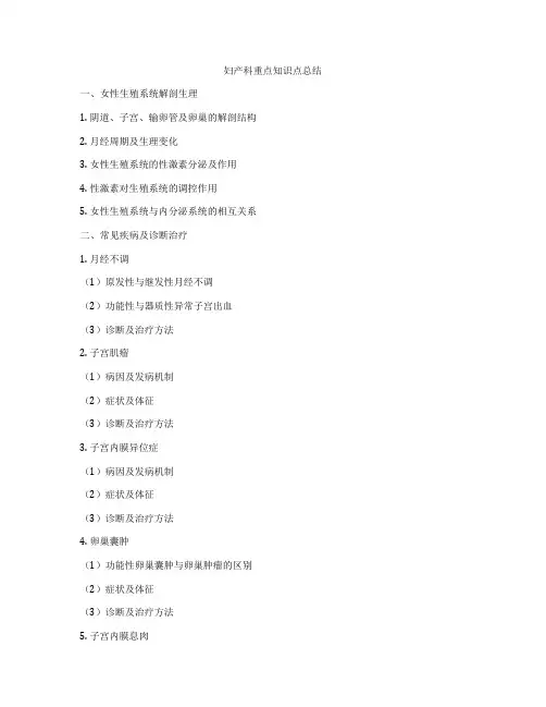 妇产科重点知识点总结