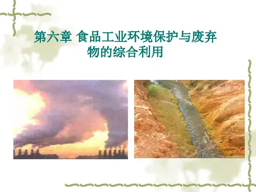 食品工业对环境的污染综合利用及污染防治概论