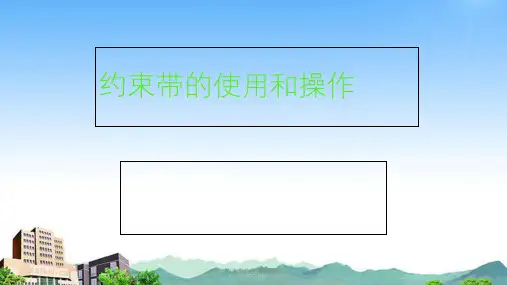 约束带的使用和操作课件