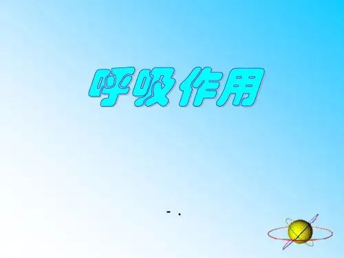 《呼吸作用》PPT课件