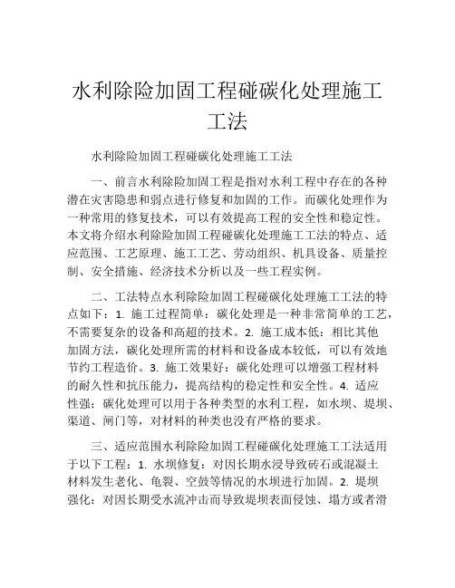 水利除险加固工程碰碳化处理施工工法(2)