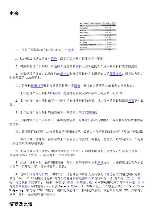 ZBB 零基预算