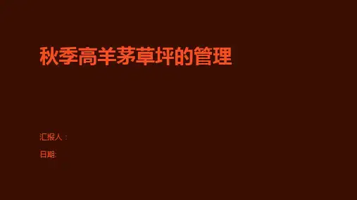 秋季高羊茅草坪的管理