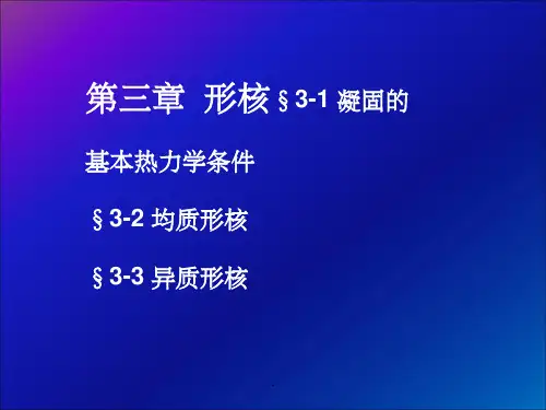 金属凝固原理——形核ppt课件