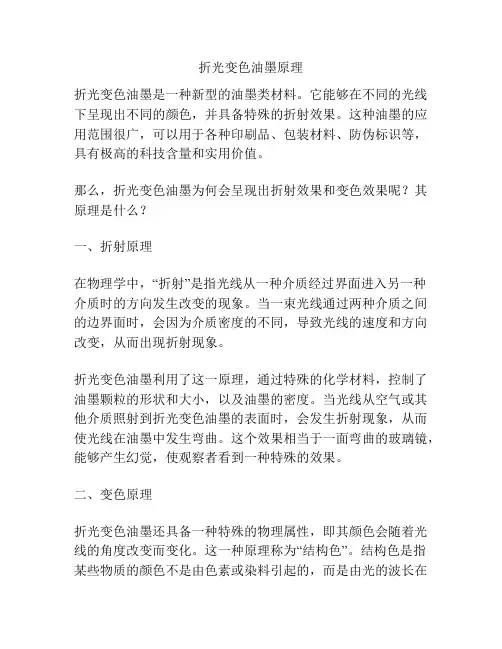 折光变色油墨原理