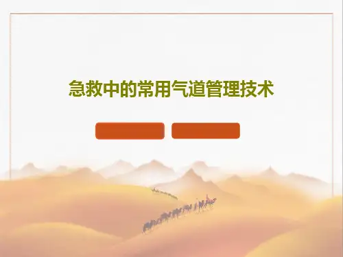 急救中的常用气道管理技术97页PPT