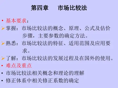 不动产估价(市场比较法)