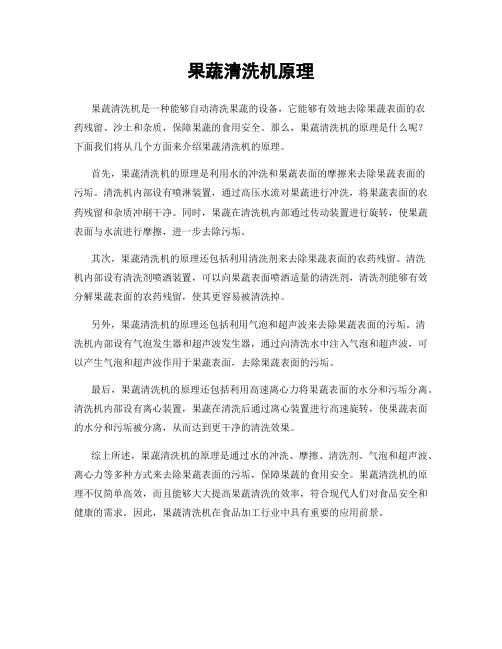 果蔬清洗机原理