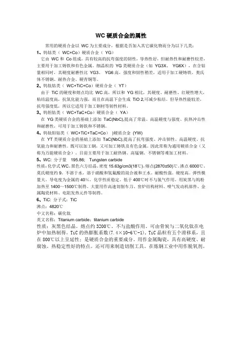 硬质合金属性