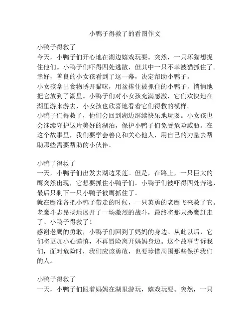 小鸭子得救了的看图作文
