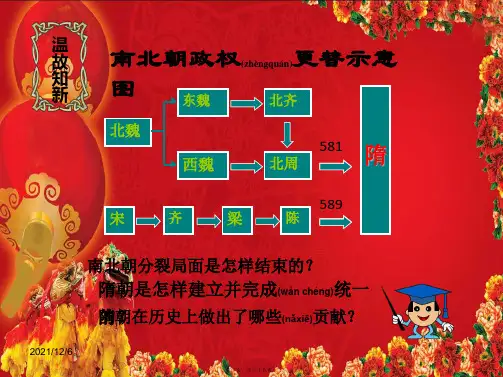 历史下册 第一单元 第1课 繁盛一时的隋朝课件