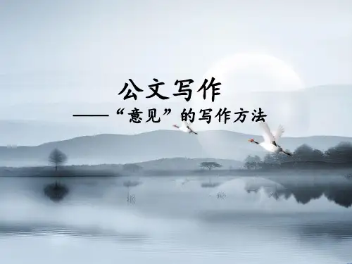 公文写作——指导意见的写作方法