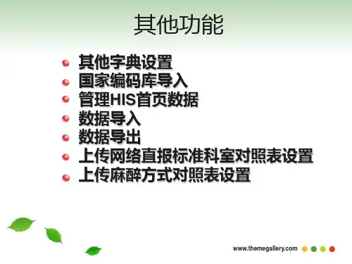 广东省医疗机构病案统计管理系统：其他功能设置