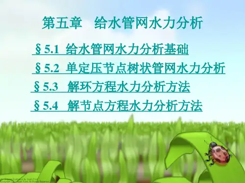 5第五章 给水管网水力分析