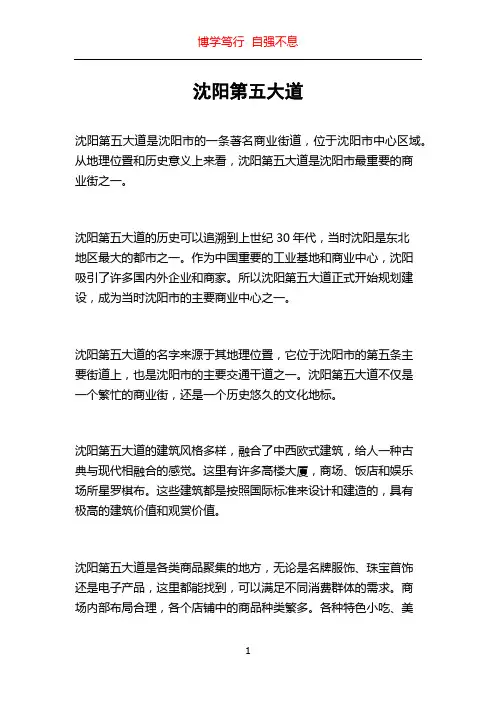 沈阳第五大道