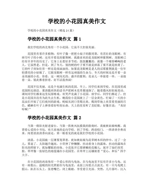 学校的小花园真美作文
