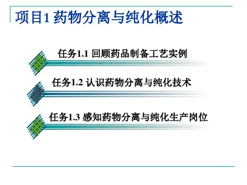 药物分离与纯化技术