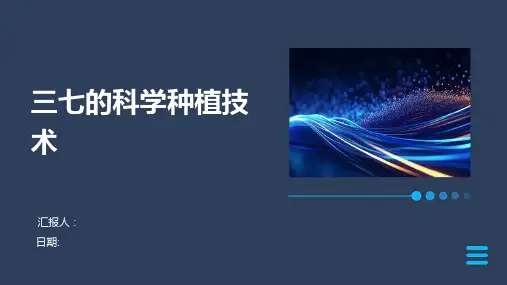 三七的科学种植技术