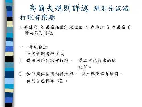 高尔夫规则详述.