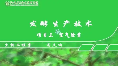 发酵3项目三：空气除菌技术【PPT课件】
