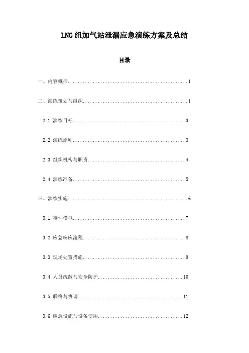 LNG组加气站泄漏应急演练方案及总结