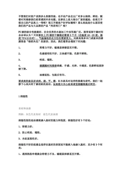 PU漆常见问题及其原理