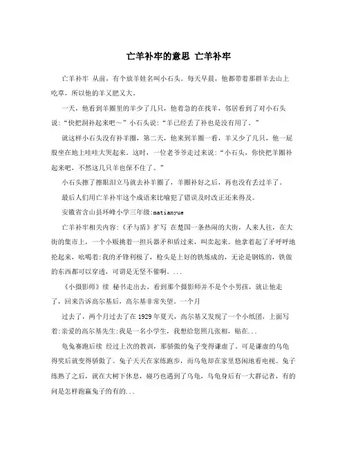 亡羊补牢的意思亡羊补牢