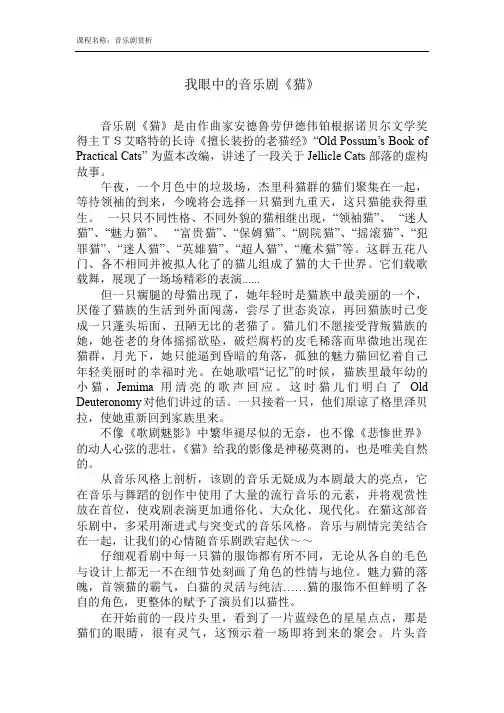 我眼中的音乐剧《猫》
