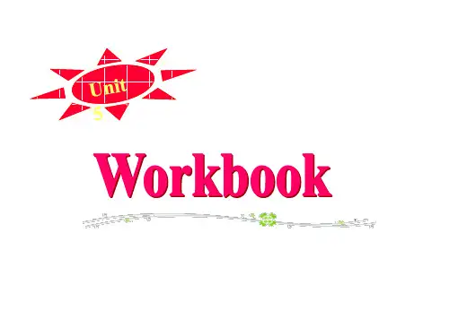 人教版高一英语上册必修一第五单元unit5 workbook 课件