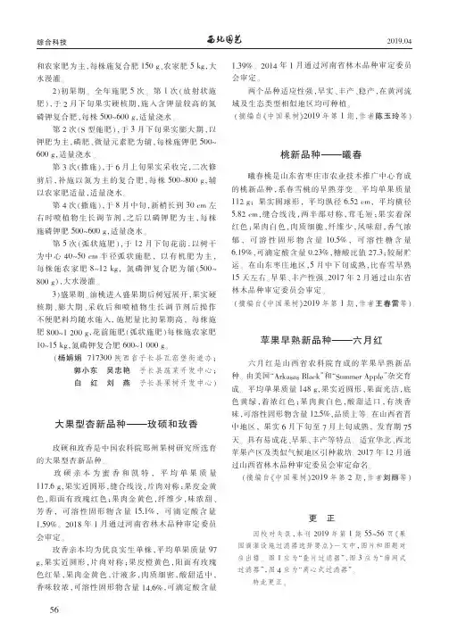 苹果早熟新品种——六月红
