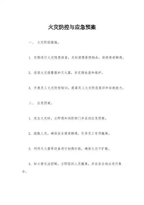 火灾防控与应急预案
